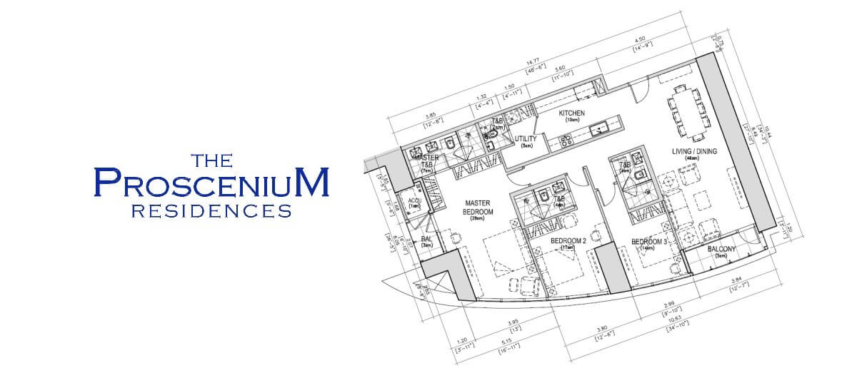 The Proscenium Residences Tower 3BR 147SQM