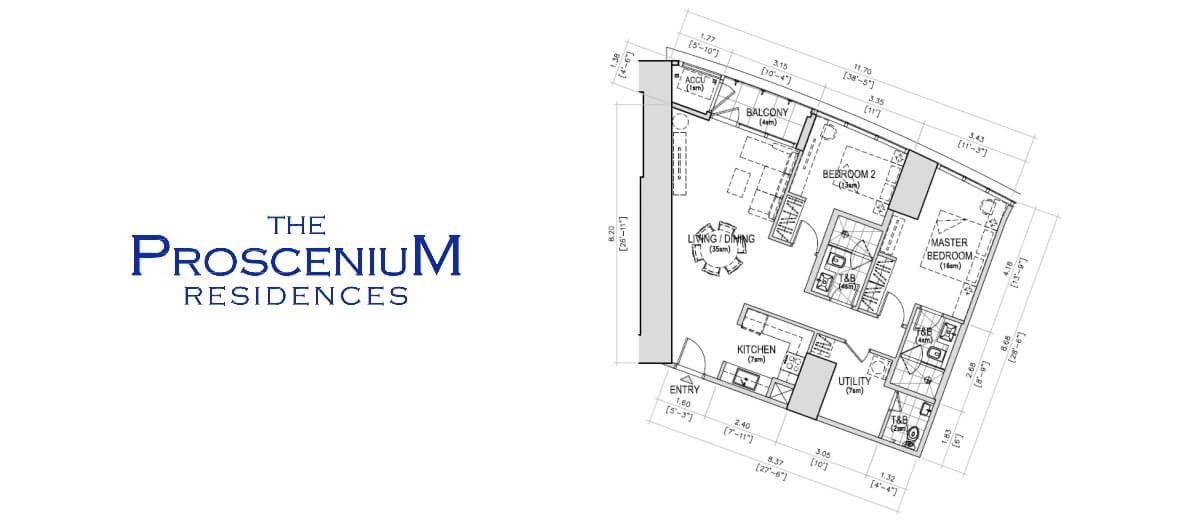 The Proscenium Residences Tower 2BR 93SQM
