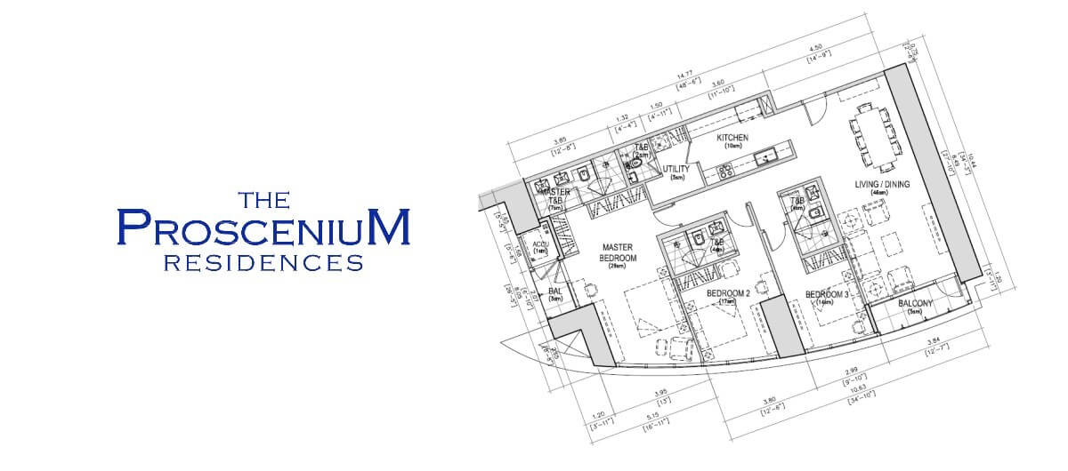 The Proscenium Residences Tower 3BR 147SQM