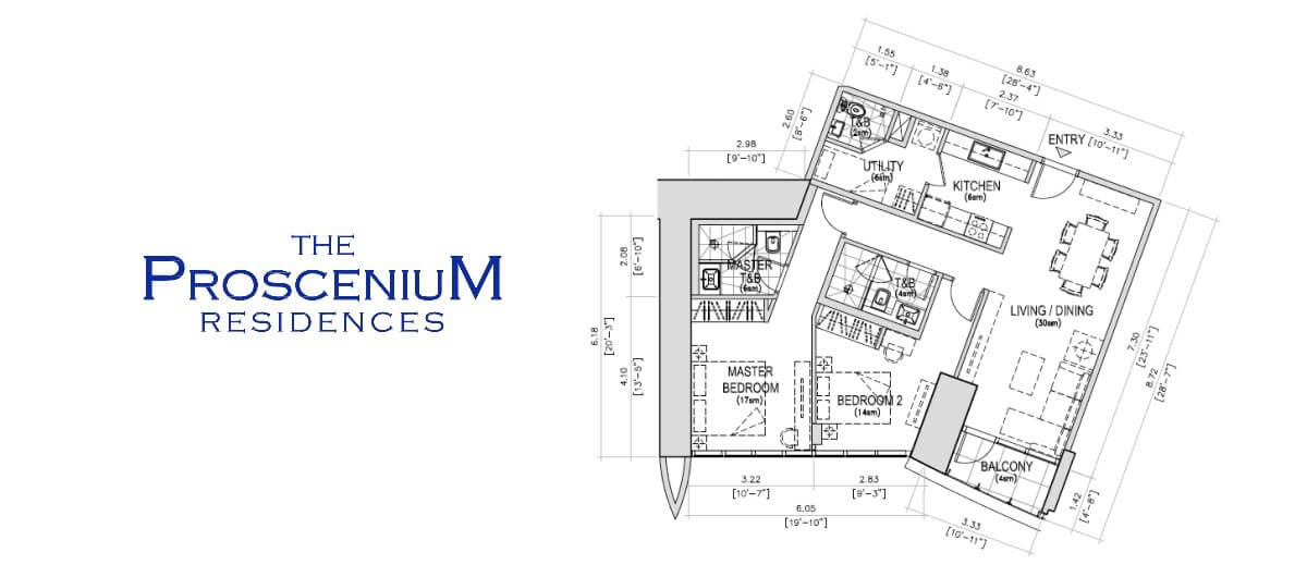 The Proscenium Residences Tower 2BR 89SQM