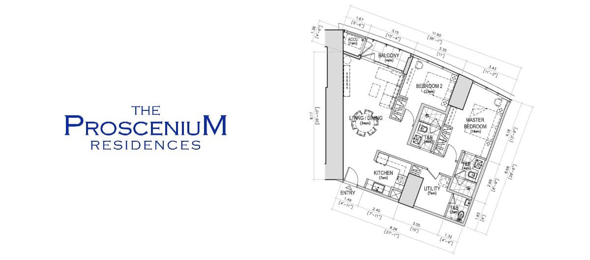 The Proscenium Residences Tower 2BR 92SQM