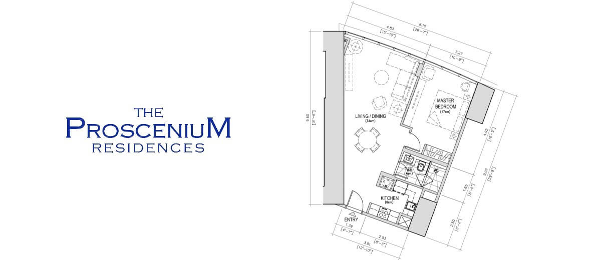 The Proscenium Residences Tower 1BR 61SQM