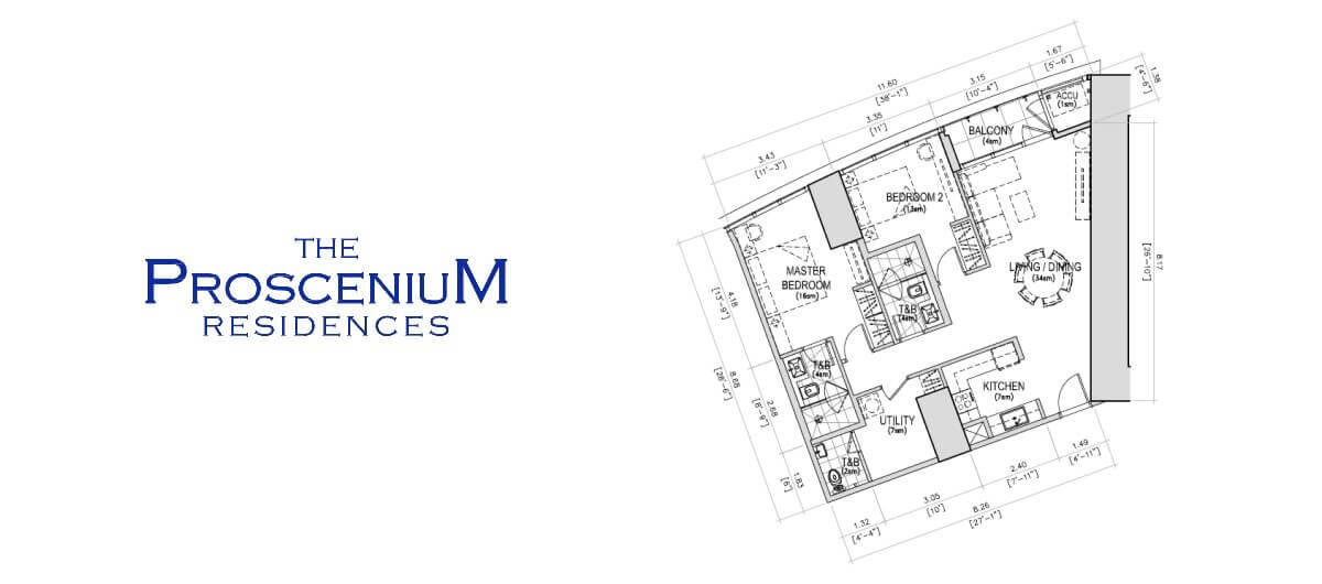 The Proscenium Residences Tower 2BR 92SQM